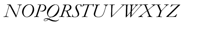Monotype Garamond Italic Font UPPERCASE