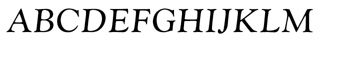Monotype Goudy Catalogue Italic Font UPPERCASE
