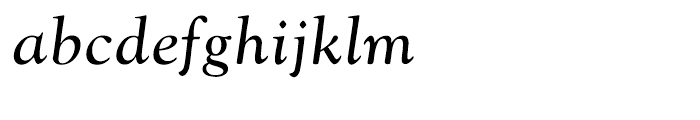 Monotype Goudy Catalogue Italic Font LOWERCASE