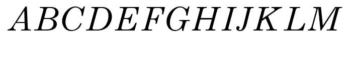 Monotype Ionic Italic Font UPPERCASE