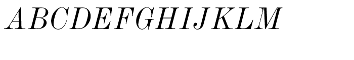 Monotype Modern Condensed Italic Font UPPERCASE