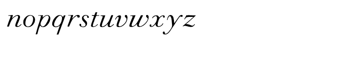 Monotype Walbaum Italic Font LOWERCASE