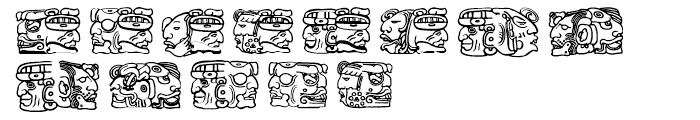 Montezuma Three Regular Font LOWERCASE