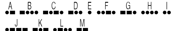Morse Code Regular Font UPPERCASE