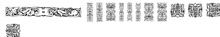 Mortised Ornaments Regular Font LOWERCASE