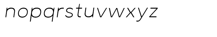 Motiraw ExtraLight Italic Font LOWERCASE