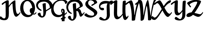 Mousse Script Alternate Regular Font UPPERCASE