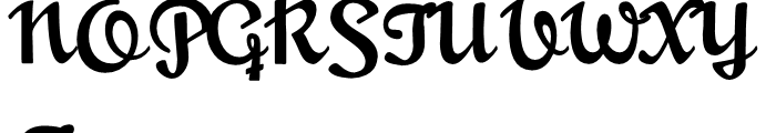 Mousse Script Regular Font UPPERCASE