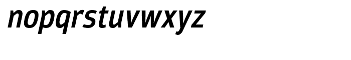 Moveo Sans Condensed SemiBold Italic Font LOWERCASE