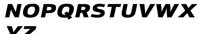 Moveo Sans Extended Black Italic Font UPPERCASE