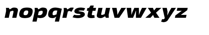 Moveo Sans Extended Black Italic Font LOWERCASE