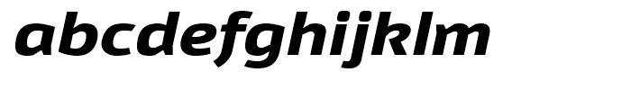 Moveo Sans Extended ExtraBold Italic Font LOWERCASE
