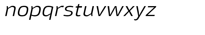 Moveo Sans Extended Italic Font LOWERCASE