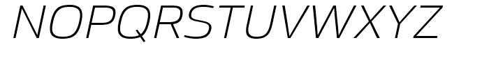 Moveo Sans Extended Light Italic Font UPPERCASE