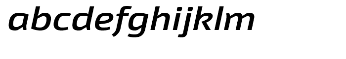 Moveo Sans Extended SemiBold Italic Font LOWERCASE