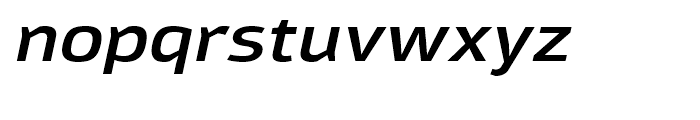 Moveo Sans Extended SemiBold Italic Font LOWERCASE