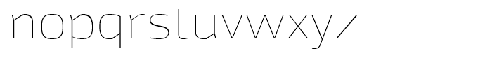 Moveo Sans Extended Thin Font LOWERCASE