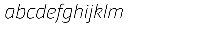 Moveo Sans Light Italic Font LOWERCASE