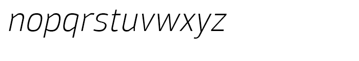Moveo Sans Light Italic Font LOWERCASE