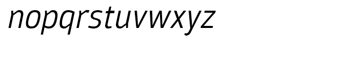 Moveo Sans SemiCondensed Italic Font LOWERCASE