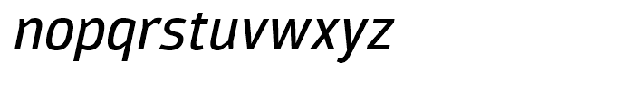 Moveo Sans SemiCondensed Medium Italic Font LOWERCASE