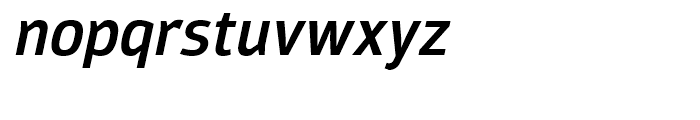 Moveo Sans SemiCondensed SemiBold Italic Font LOWERCASE