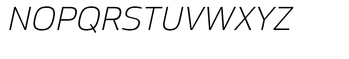 Moveo Sans SemiExtended Light Italic Font UPPERCASE
