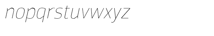 Moveo Sans Thin Italic Font LOWERCASE