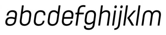Moderna Condensed Light Italic Font LOWERCASE