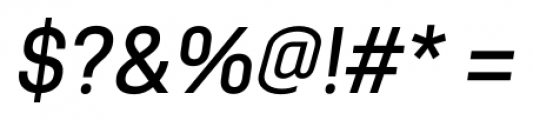 ModernaUnicase Condensed Medium Italic Font OTHER CHARS