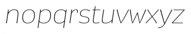 Modernica Standard Thin Italic Font LOWERCASE