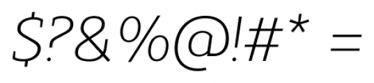 Modum Light Italic Font OTHER CHARS