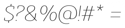 Modum Thin Italic Font OTHER CHARS