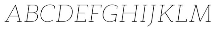 Modum Thin Italic Font UPPERCASE