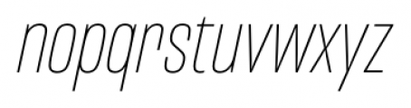 Mongoose Thin Italic Font LOWERCASE
