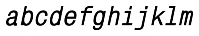 MonoCondensed Bold Italic Font LOWERCASE