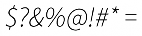 Monrad Light Italic Font OTHER CHARS