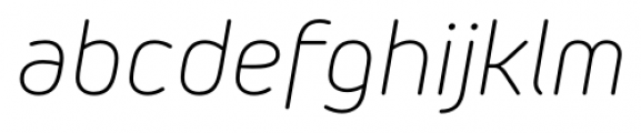 Morebi Rounded Light Italic Font LOWERCASE