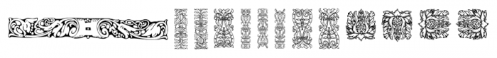 Mortised Ornaments Font LOWERCASE
