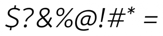 Motiva Sans Thin Italic Font OTHER CHARS