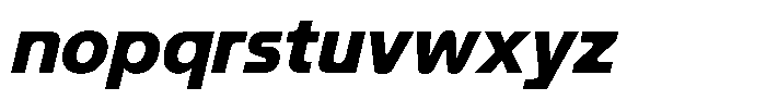 Mobilo Black Italic Font LOWERCASE