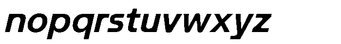 Mobilo Bold Italic Font LOWERCASE