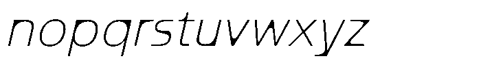 Mobilo Light Italic Font LOWERCASE