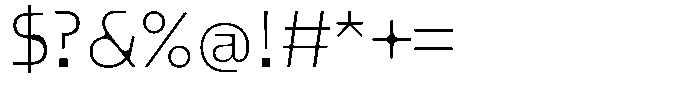 Mobilo Light Font OTHER CHARS