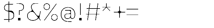 Mobilo Thin Font OTHER CHARS
