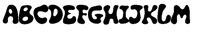 Mocha Bubble Font UPPERCASE