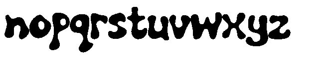 Mocha Bubble Font LOWERCASE