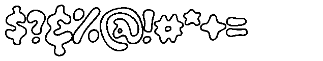 Mocha Outline Font OTHER CHARS