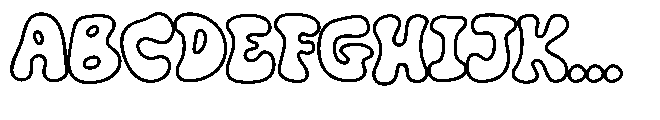 Mocha Outline Font UPPERCASE