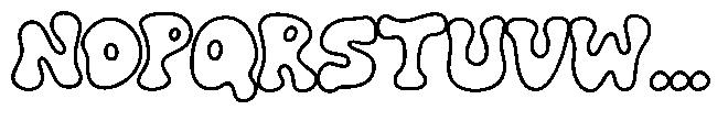 Mocha Outline Font UPPERCASE
